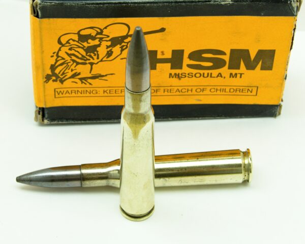 50 Caliber BMG HSM Ammunition With 647 Grain Moly Coated FMJ Bullets 10 Rounds Per Box