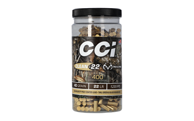 CCI Clean-22  22LR  40 Grain  Polycoated Round Nose  400 Rounds 966CC