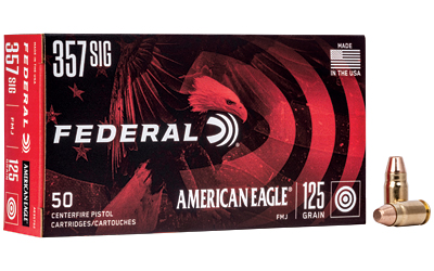 Federal American Eagle  357SIG  125 Grain  Full Metal Jacket  50 Round Box AE357S2