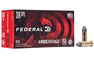 Federal American Eagle  38 Special  158 Grain  Lead Round Nose  50 Round Box AE38B