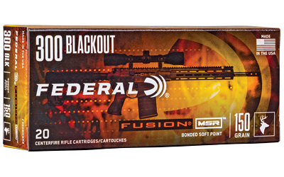 Federal Fusion MSR  300 Blackout  150 Grain  Fusion Soft Point  20 Round Box F300BMSR2