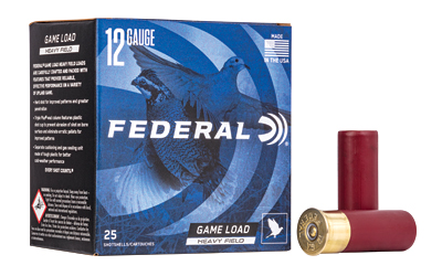 Federal Game Load  Heavy Feild  12 Gauge 2.75"  #6  1 1/8 oz  Lead  25 Round Box H123 6