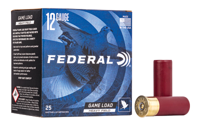 Federal Game Load Upland Heavy Field  12 Gauge  2.75"  #8  3 1/4 Dram  1 1/8 oz  Shot  20 Round Box H1238