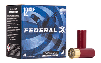 Federal Game Load  Heavy Field Load  12 Gauge  2.75"  #7.5   3 1/4 Dram  1 1/4 oz  Shot  25 Round Box H12575