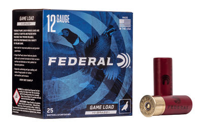 Federal Game Load  Hi-Brass  12 Gauge  2.75"  #6  3 1/4 Dram  1 1/4 oz  Shot  25 Round Box H1266