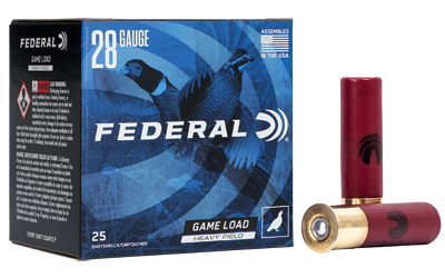 Federal Game Load  Heavy Feild  28 Gauge 2.75"  #6  1 oz  Lead  25 Round Box H289 6