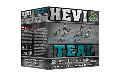 HEVI-Shot HEVI-SHOT  HEVI-TEAL  20 Gauge 3"  #6  7/8 oz.  Bismuth  25 Round Box HS62006