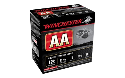 Winchester Ammunition AA Heavy Target Load  12 Gauge 2.75"  #8  1 1/8 oz  25 Round Box AAM128