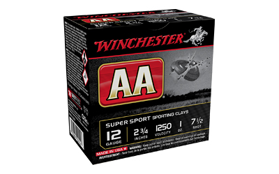 Winchester Ammunition AA Supersport Sporting Clay  12 Gauge 2.75"  #7.5  1 oz  25 Round Box AASC12507