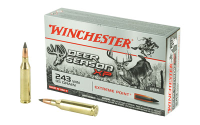 Winchester Ammunition Deer Season  243 Win  95 Grain  Extreme Point Polymer Tip  20 Round Box X243DS